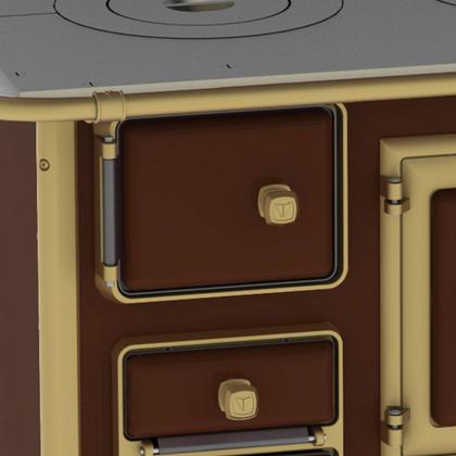 Imagem de Fogão a Lenha N 1 Gab Renaissance Tabaco com Tampa Direito Venax