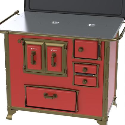 Imagem de Fogao a Lenha N 2 Renaissance Chapa de Aluminio Vermelho