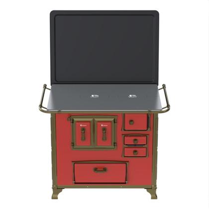 Imagem de Fogao a Lenha N 2 Renaissance Chapa de Aluminio Vermelho