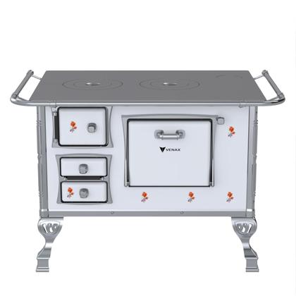 Imagem de Fogao a Lenha Venax GII n 2 Branco Flor