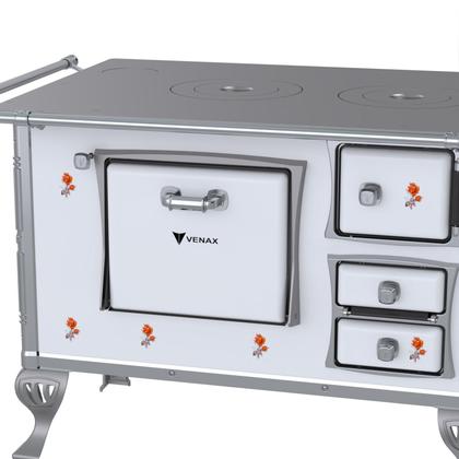 Imagem de Fogao a Lenha Venax GII n 2 Branco Flor