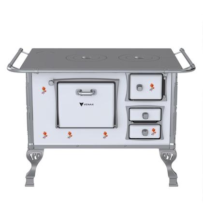 Imagem de Fogao a Lenha Venax GII n 2 Branco Flor