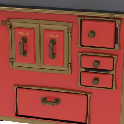 Imagem de Fogao a Lenha Venax GII n 2 Renaissance Premium Vermelho