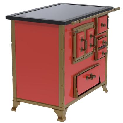 Imagem de Fogao a Lenha Venax GII n 2 Renaissance Premium Vermelho