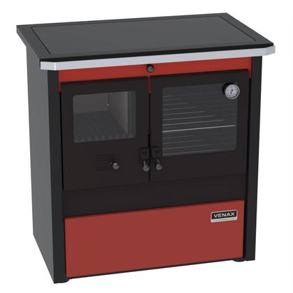 Imagem de Fogao a Lenha Venax n 1 Le Corbusier Dupla Combustao Vermelho