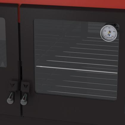 Imagem de Fogao a Lenha Venax n 1 Le Corbusier Dupla Combustao Vermelho