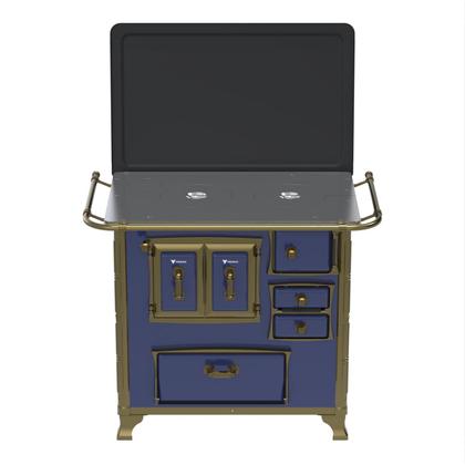 Imagem de Fogao a Lenha Venax n 1 Renaissance Chapa de Aluminio Azul