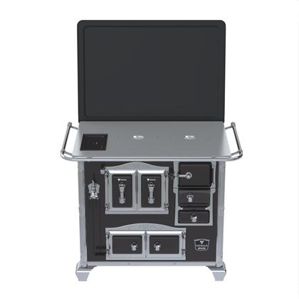Imagem de Fogao a Lenha Venax n 2 Imperador Chapa de Aluminio Preto
