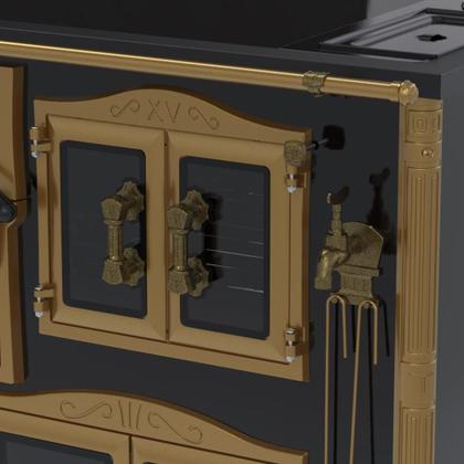 Imagem de Fogao a Lenha Venax n 2 Imperador Premium Caldeira Preto