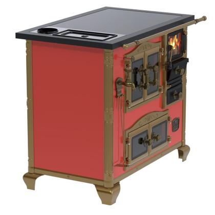 Imagem de Fogao a Lenha Venax n 2 Imperador Premium Caldeira Vermelho
