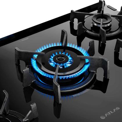 Fogão Agile Up com Mesa de Vidro e 5 Bocas Atlas Imagem de Fogão Agile Up com Mesa de Vidro e 5 Bocas Atlas