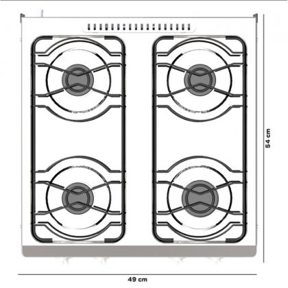 Imagem de Fogão Apolo 4 Bocas de Mesa Sem Tampa Realce
