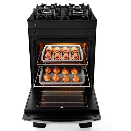 Imagem de Fogão Atlas 4 Bocas Agile Up Com Mesa de Vidro Preto - Bivolt