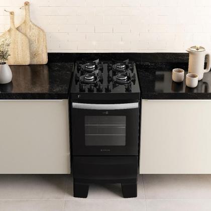 Imagem de Fogão Atlas 4 Bocas Agile Up Com Mesa de Vidro Preto - Bivolt