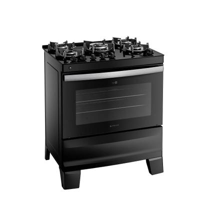 Imagem de Fogão Atlas 5 Bocas Agile Up Com Mesa de Vidro Preto - Bivolt