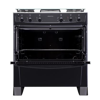 Imagem de Fogão Atlas 5 Bocas Mônaco Plus com Mesa Inox e Acendimento Automático Preto Bivolt