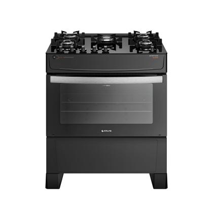 Imagem de Fogão Atlas 5 Bocas preto Atenas Glass com Acendimento automático - Bivolt
