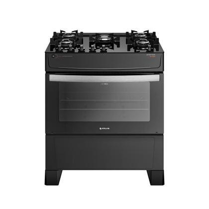 Imagem de Fogão Atlas 5 Bocas Preto Atenas Glass Com Acendimento Automático Bivolt