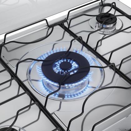 Imagem de Fogão Atlas Agile UP 5 bocas automático mesa de inox Preto Bivolt
