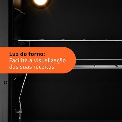 Imagem de Fogão Brastemp 4 Bocas Branco com dupla chama e grades individuais - BFO4EBB