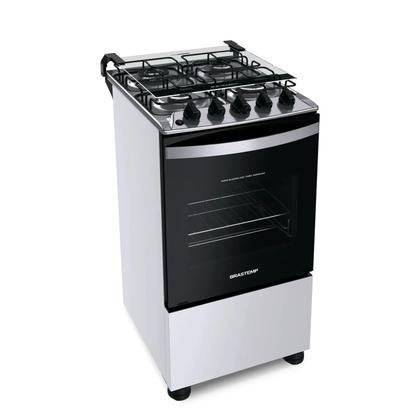 Imagem de Fogão Brastemp 4 Bocas Branco com dupla chama e grades individuais - BFO4EBB
