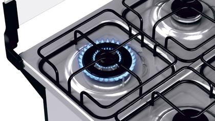 Imagem de Fogão Brastemp 4 Bocas Branco com dupla chama e grades individuais - BFO4EBB