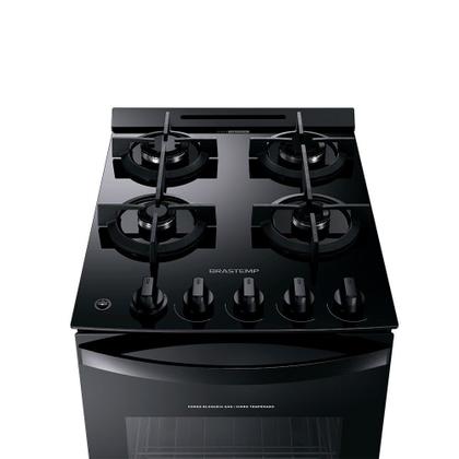 Imagem de Fogão Brastemp 4 Bocas com Mesa de Vidro Grades Duplas BFO4VAE