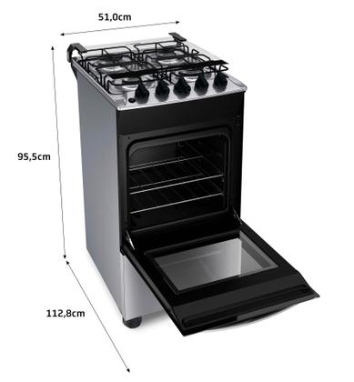 Imagem de Fogão Brastemp 4 bocas Cor inox BFO4NBR - Bivolt