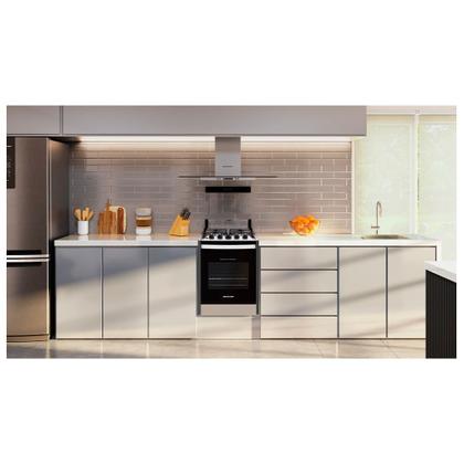 Imagem de Fogão Brastemp 4 Bocas de Embutir Inox com Dupla Chama e Grades Individuais BYO4EBR