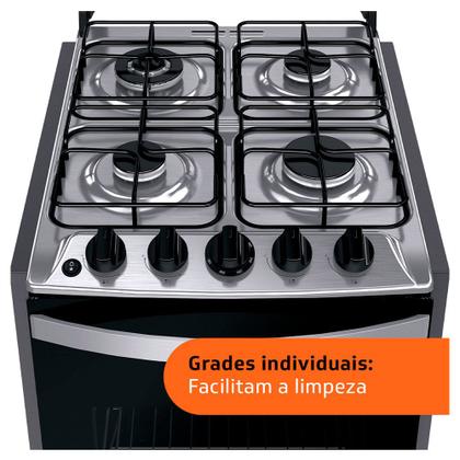 Imagem de Fogão Brastemp 4 Bocas de Embutir Inox com Dupla Chama e Grades Individuais BYO4EBR