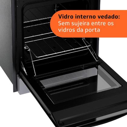 Imagem de Fogão Brastemp 4 Bocas de embutir Inox com dupla chama e grades individuais - BYO4EBR
