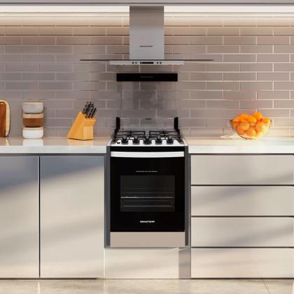 Fogão Brastemp 4 Bocas de embutir Inox com dupla chama e grades individuais - BYO4EBR Imagem de Fogão Brastemp 4 Bocas de embutir Inox com dupla chama e grades individuais - BYO4EBR