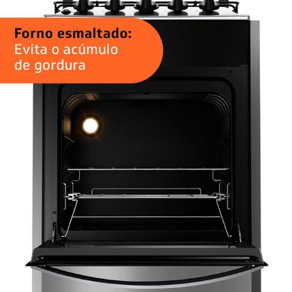 Fogão Brastemp 4 Bocas de embutir Inox com dupla chama e grades individuais - BYO4EBR Imagem de Fogão Brastemp 4 Bocas de embutir Inox com dupla chama e grades individuais - BYO4EBR