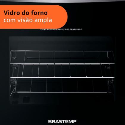 Fogão Brastemp 4 Bocas de embutir Inox com dupla chama e grades individuais - BYO4EBR Imagem de Fogão Brastemp 4 Bocas de embutir Inox com dupla chama e grades individuais - BYO4EBR