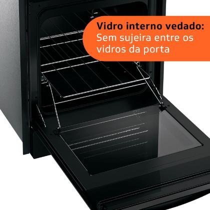 Imagem de Fogão Brastemp 4 Bocas de embutir Preto com mesa de vidro e dupla chama - BYO4XAE