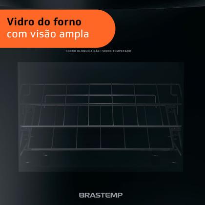 Imagem de Fogão Brastemp 4 Bocas de embutir Preto com mesa de vidro e dupla chama  - BYO4XAE