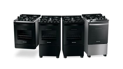 Imagem de Fogão Brastemp 4 Bocas de embutir Preto com mesa de vidro e dupla chama - BYO4XAE