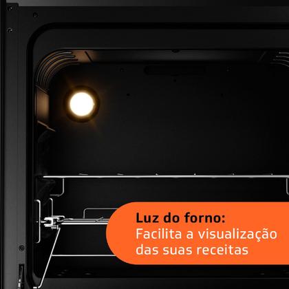 Imagem de Fogão Brastemp 4 Bocas de embutir Preto com mesa de vidro e dupla chama - BYO4XAE