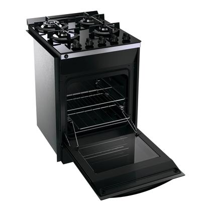 Imagem de Fogão Brastemp 4 Bocas de embutir Preto com mesa de vidro e dupla chama - BYO4XAE