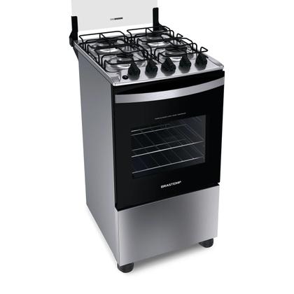 Imagem de Fogão Brastemp 4 Bocas Inox com Duas Prateleiras com Alturas Ajustáveis - BFO4NBR