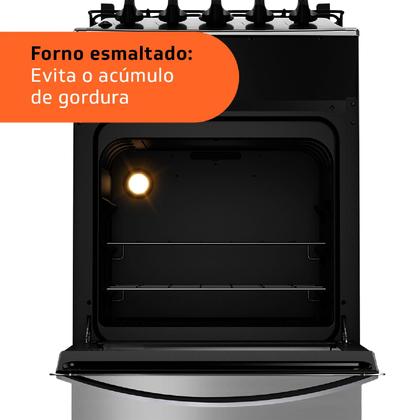 Imagem de Fogão Brastemp 4 Bocas Inox com Duas Prateleiras com Alturas Ajustáveis - BFO4NBR