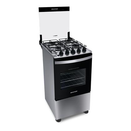 Imagem de Fogão Brastemp 4 Bocas Inox com Duas Prateleiras com Alturas Ajustáveis - BFO4NBR