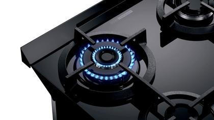 Imagem de Fogão Brastemp 4 Bocas Preto com mesa de vidro e dupla chama - BFO4XAE