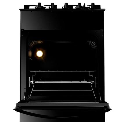 Imagem de Fogão Brastemp 4 Bocas Preto com mesa de vidro e grades duplas de ferro fundido - BFO4VAE