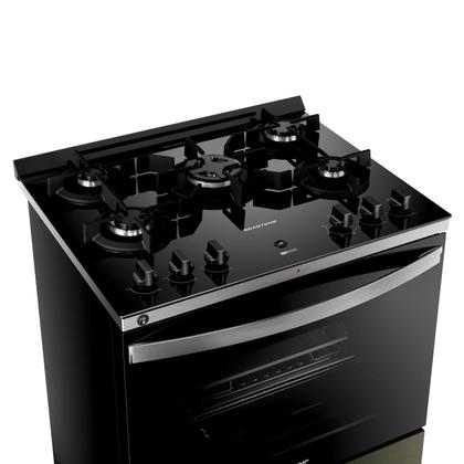 Imagem de Fogão Brastemp 5 Bocas com Mesa de Vidro Eclipse Collection, Função Air Fryer e Turbo Chama - BFS5LAP