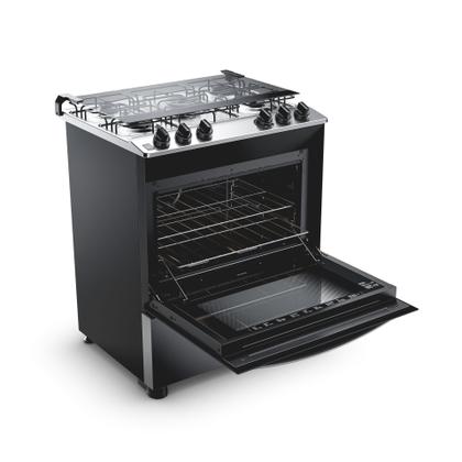 Fogão Brastemp 5 Bocas Cor Inox Com Turbo Chama - BFS5GDR Imagem de Fogão Brastemp 5 Bocas Cor Inox Com Turbo Chama - BFS5GDR