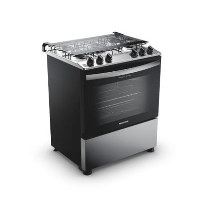 Fogão Brastemp 5 Bocas Cor Inox Com Turbo Chama - BFS5GDR Imagem de Fogão Brastemp 5 Bocas Cor Inox Com Turbo Chama - BFS5GDR
