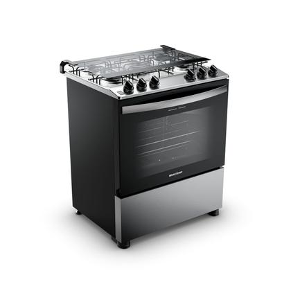 Imagem de Fogão Brastemp 5 Bocas Cor Inox Com Turbo Chama - BFS5GDR