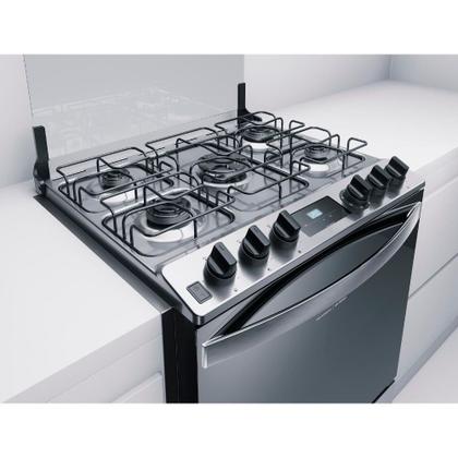 Imagem de Fogão Brastemp 5 Bocas De Embutir Cor Inox Com Turbo Chama E Touch Timer - BYS5PCR