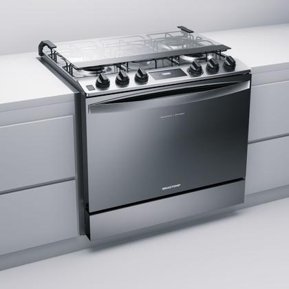 Imagem de Fogão Brastemp 5 Bocas De Embutir Cor Inox Com Turbo Chama E Touch Timer - BYS5PCR